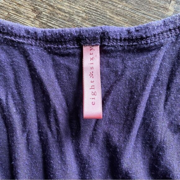 Surplice Top Cross Front Purple Plus Size 1 Stretchy Flattering - Picture 2 of 9